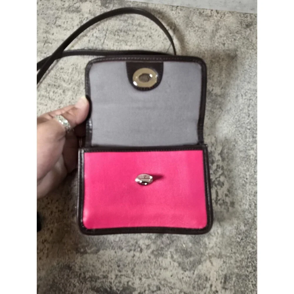 COACH Legacy Colorblock MINI Crossbody in SVFXM SV/Fuchsia Pink Multicolor 48022